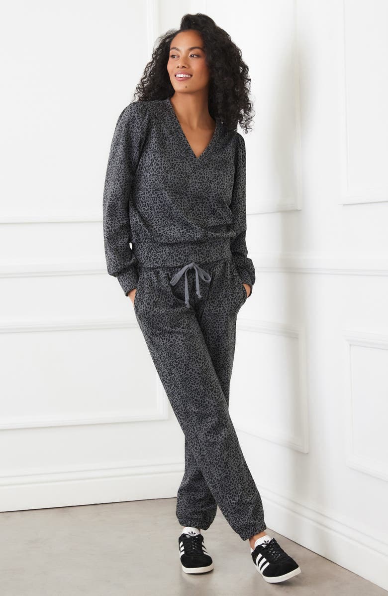 Karen Kane Animal Print Joggers, Alternate, color, Print