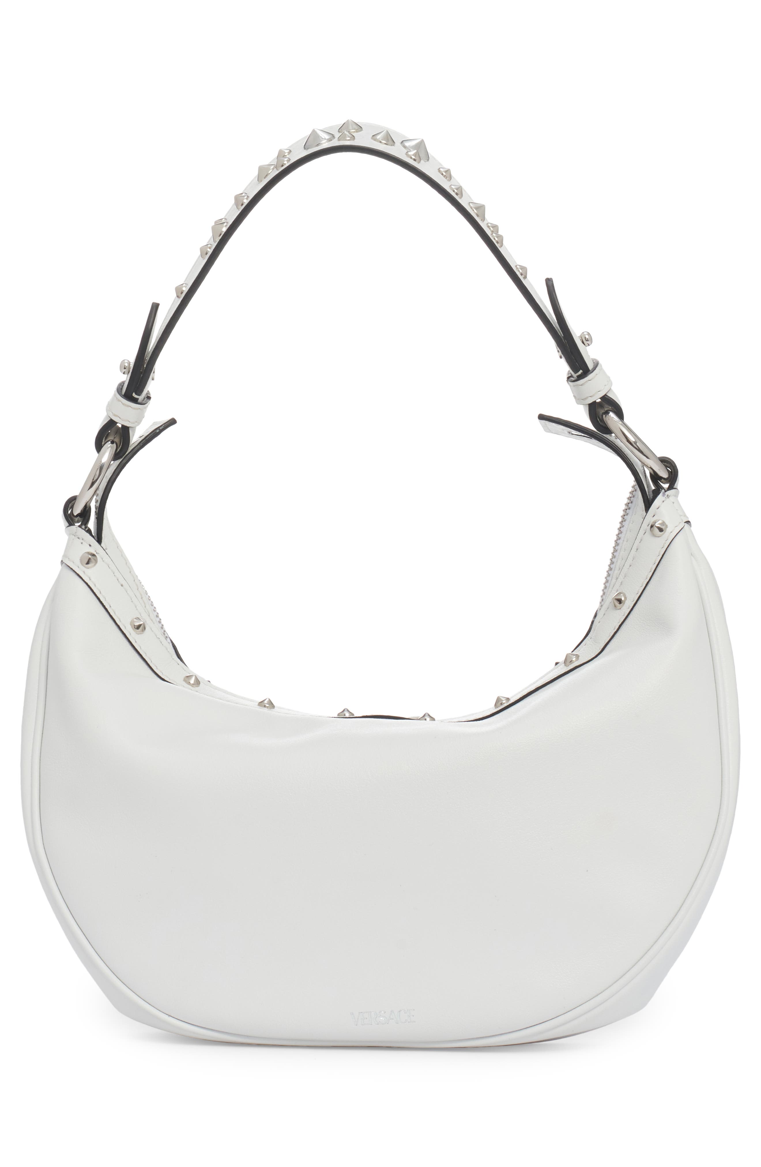 Small La Medusa Archive Hobo Bag, Alternate, color, OPTICAL WHITE-PALLADIUM