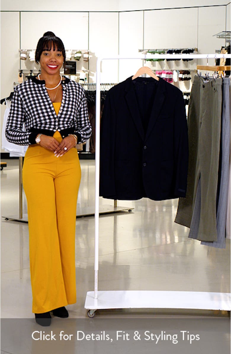 x Beckham Navy Cotton & Silk Blend Sport Coat, sales video thumbnail