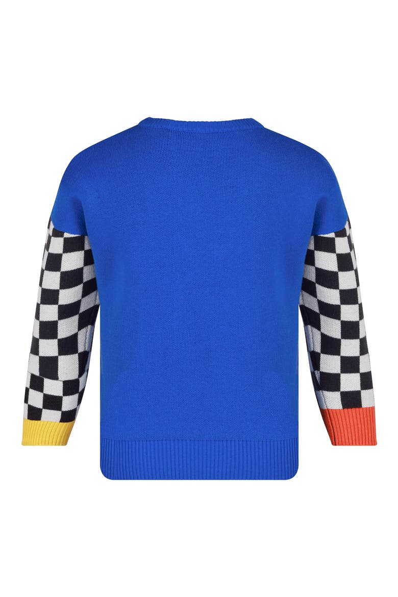 Kids' Space Race Cotton Crewneck Sweater, Alternate, color, SPACE RACE