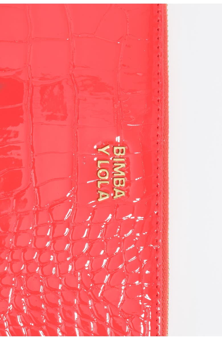 Bimba y Lola Textured Wallet, Alternate, color, Bright Coral