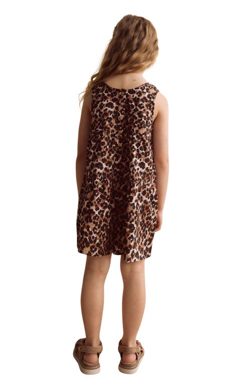 Next Kids' Leopard Print Tiered Shift Dress In Black