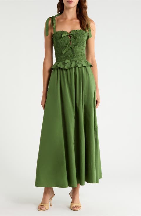 Neve Ruffle Smocked Maxi Dress