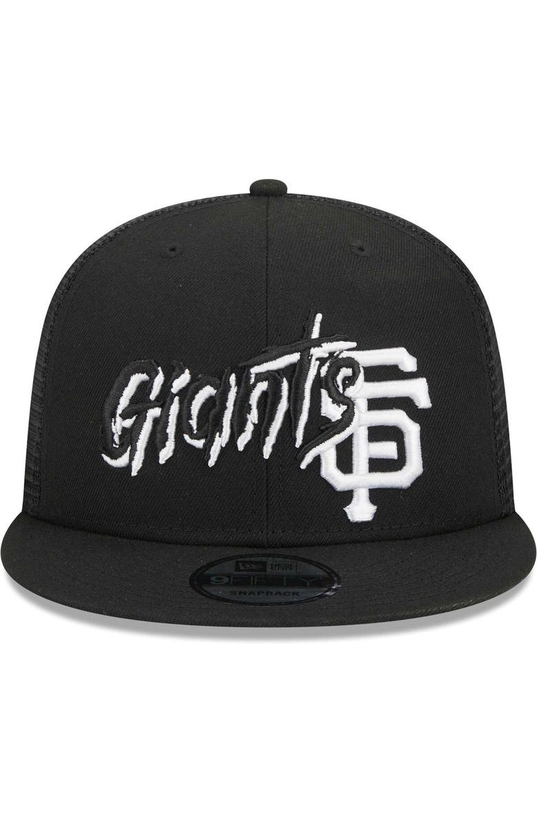 New Era Men's New Era Black San Francisco Giants Street Trucker 9FIFTY Snapback Hat, Alternate, color, 