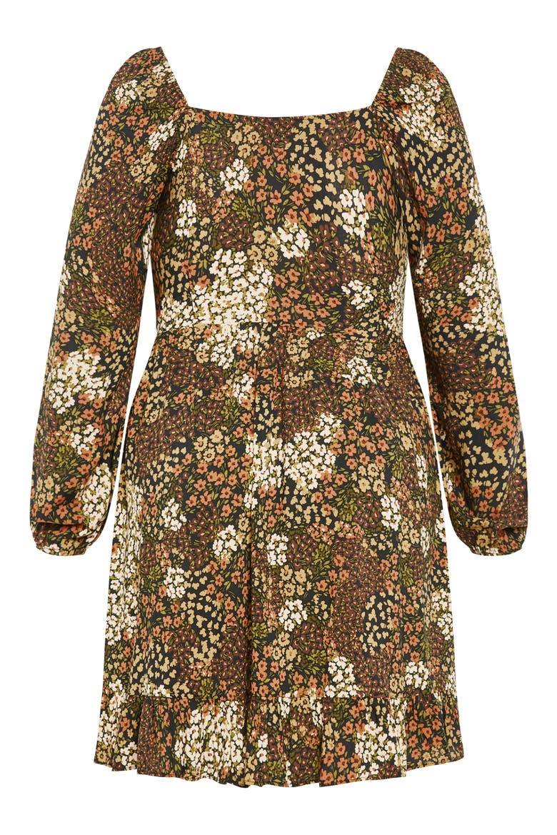 Tilly Floral Print Long Sleeve Minidress, Alternate, color, UNDERGROUND DITSY