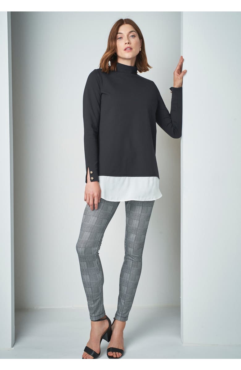 Jessica London Mixed Media Ponte Top, Alternate, color, 