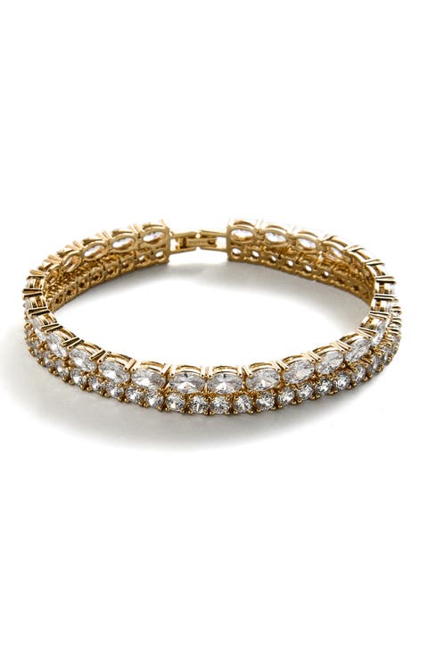 6.75-Inch Double Strand Tennis Bracelet