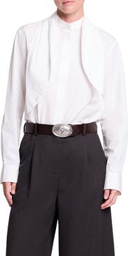 TWP Cotton Tie Neck Shirt