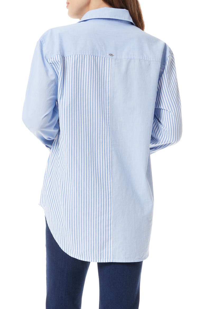 Bridget Asymmetric Button-Up Shirt, Alternate, color, SKYLIGHT BLUE