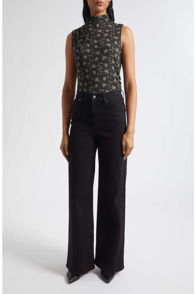 Mylie Mock Neck Sleeveless Top, Alternate, color, BLACK MULTI