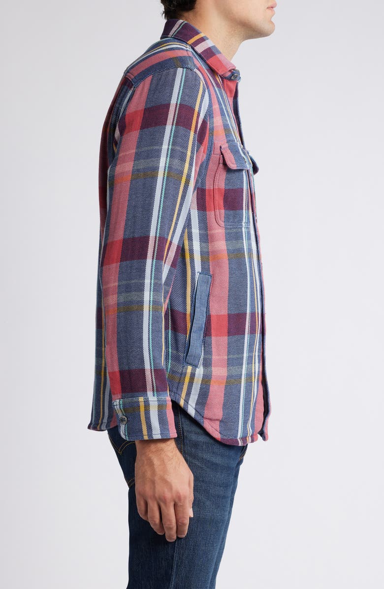 Tommy Bahama Copper Canyon Plaid Button-Up Shirt Jacket, Alternate, color, Norse Blue