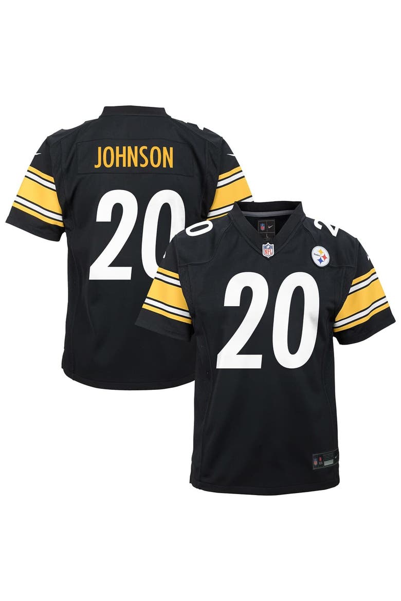 Youth Nike Kaleb Johnson Black Pittsburgh Steelers Team Game Jersey, Main, color, Black
