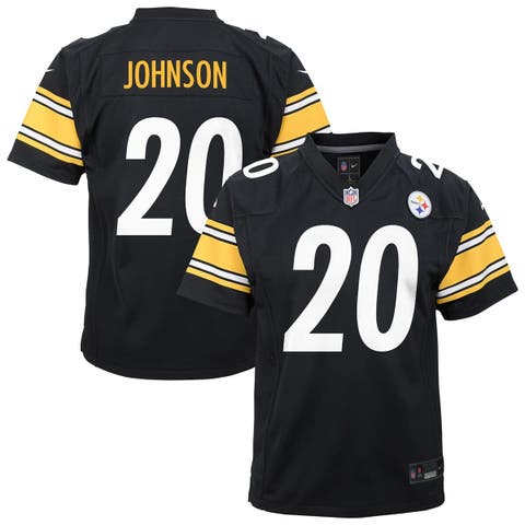 Youth Nike Kaleb Johnson Black Pittsburgh Steelers Team Game Jersey