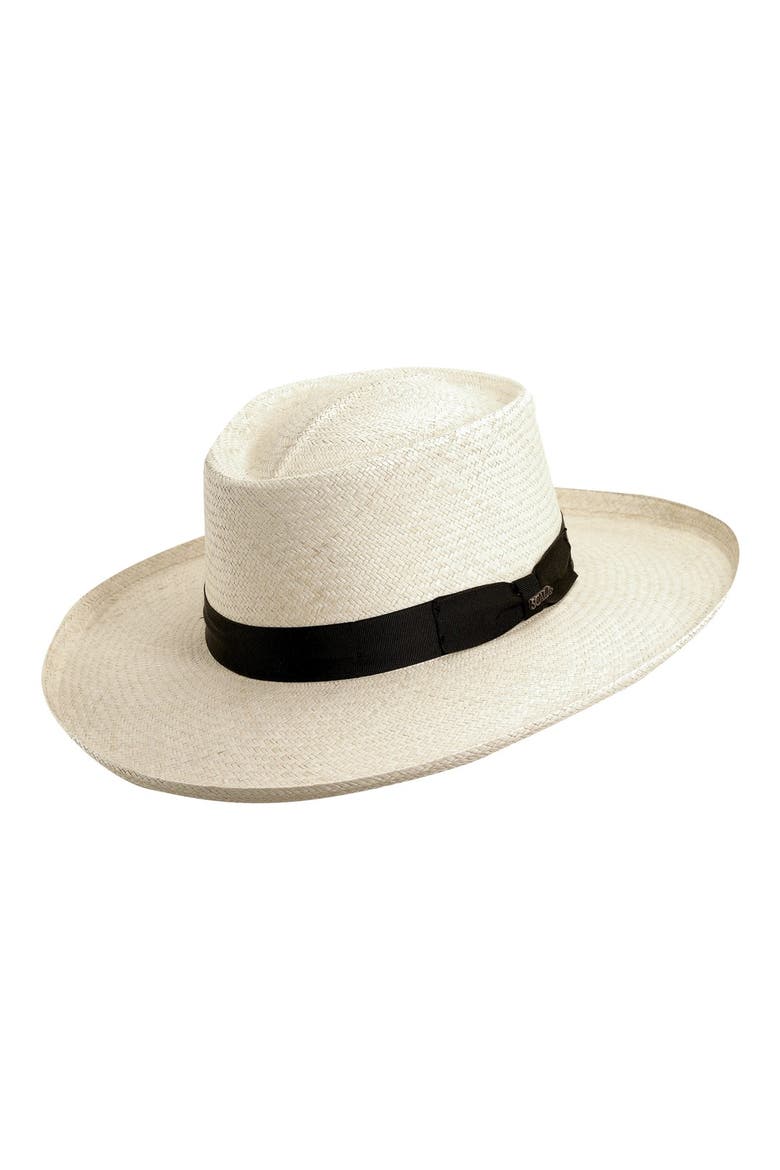 Straw Gambler Hat, Main, color, NATURAL