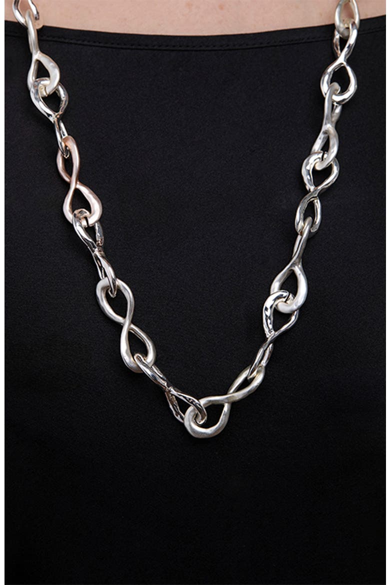 Eternal Loop Chain Necklace, Alternate, color, SILVER