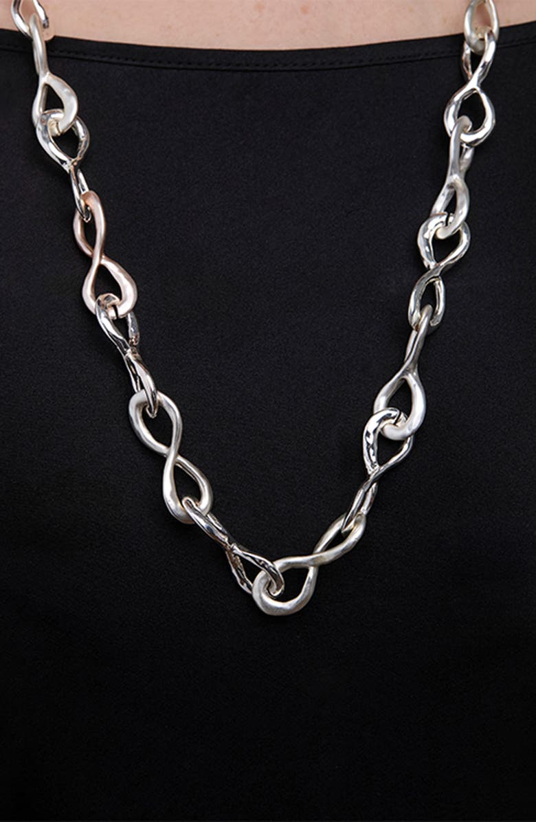 SAACHI Eternal Loop Chain Necklace, Alternate, color, Silver