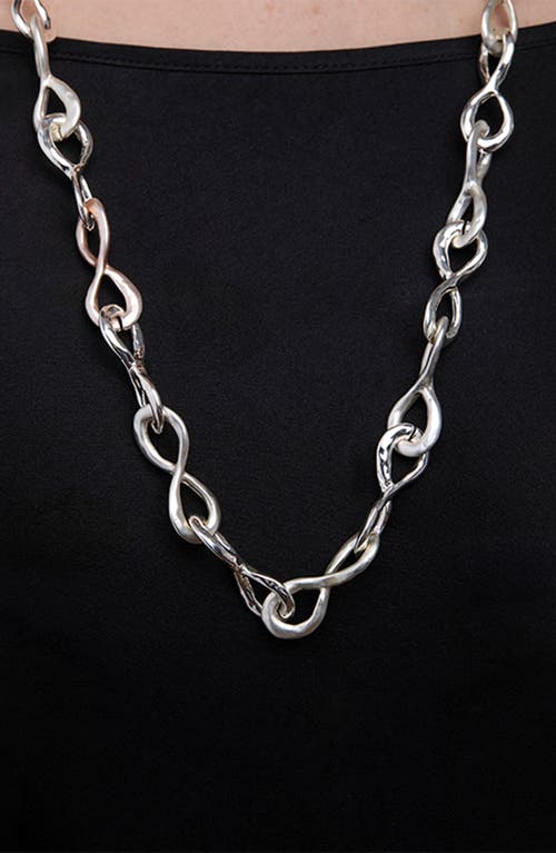 Saachi Eternal Loop Chain Necklace In Silver