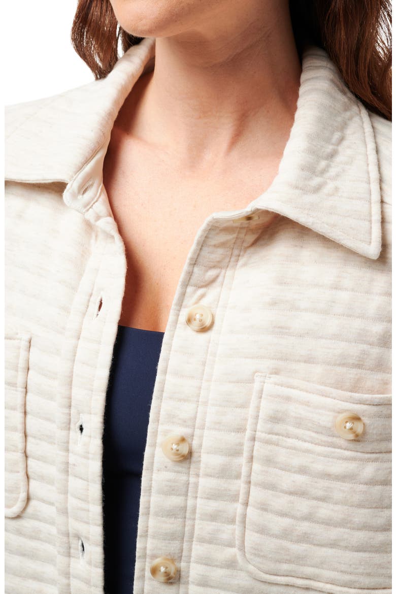 Serene Horizon Quilted Shirt Jacket, Alternate, color, HEATHER EGGNOG
