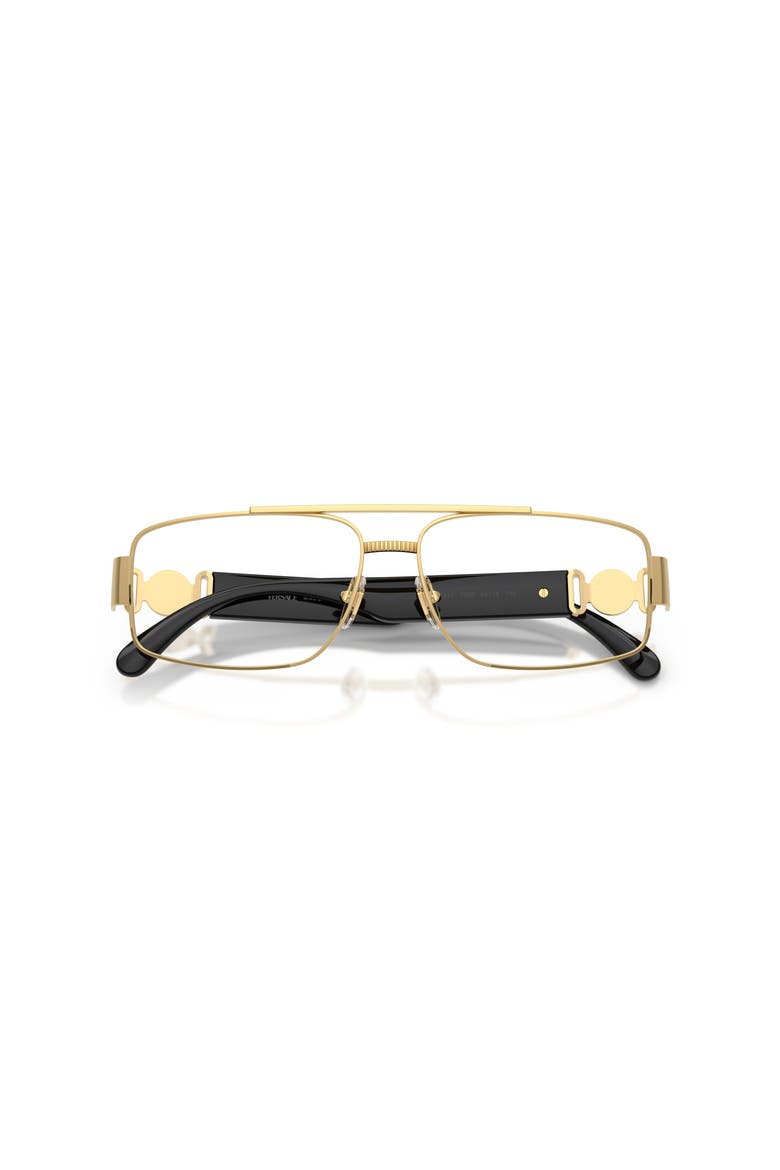 58mm Rectangle optical glasses, Alternate, color, Gold