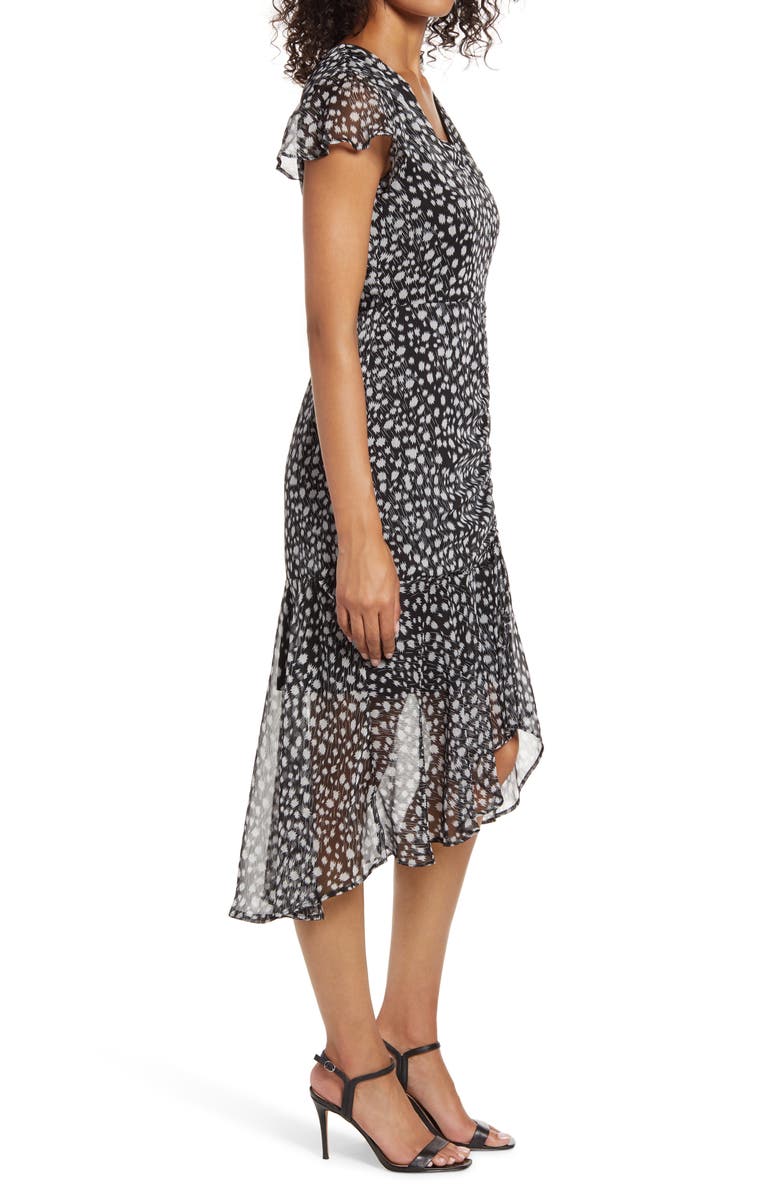 Sam Edelman Printed Ruched Midi Dress, Alternate, color, 