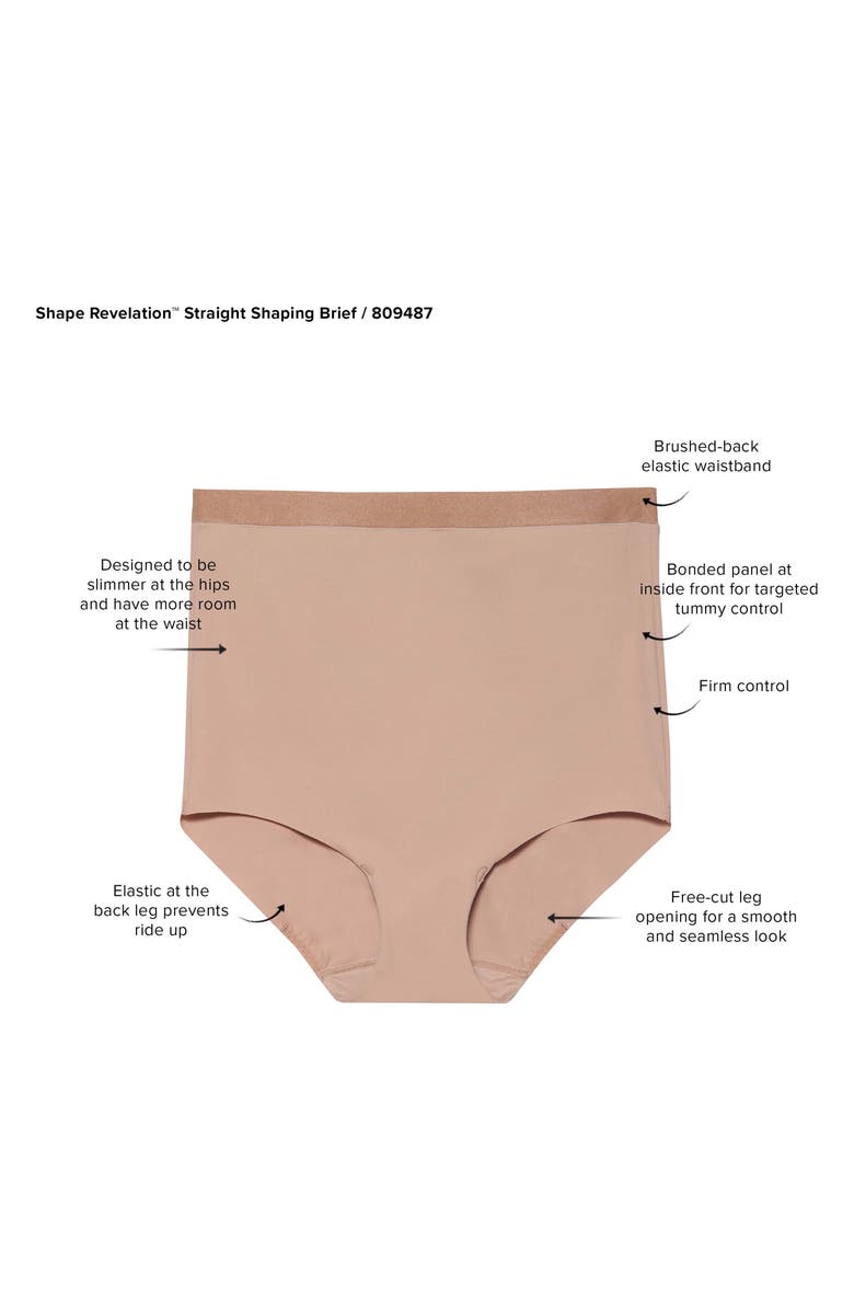 Wacoal Shape Revelation High Waist Shaping Briefs, Alternate, color, Black