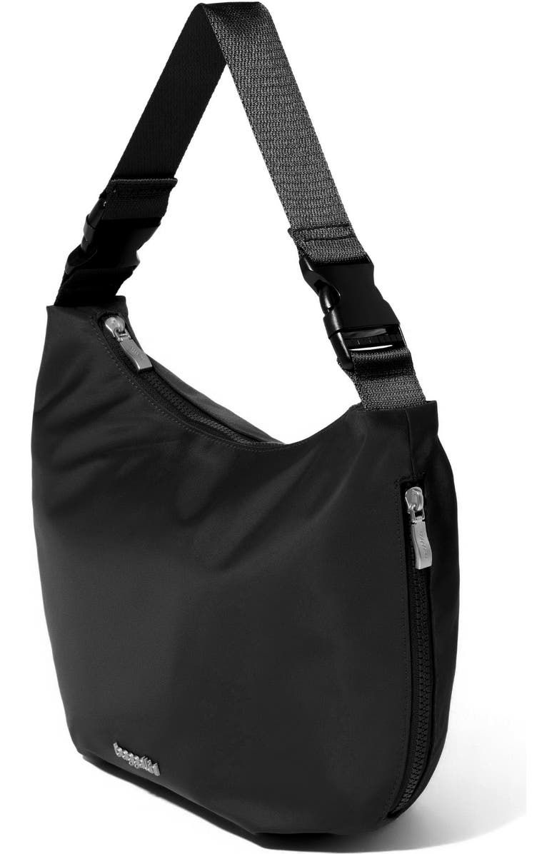 BAGGALLINI Crescent Convertible Hobo, Alternate, color, Black Twill