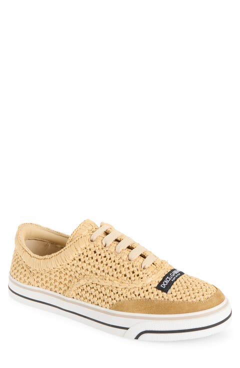 Raffia Lace-Up Sneaker