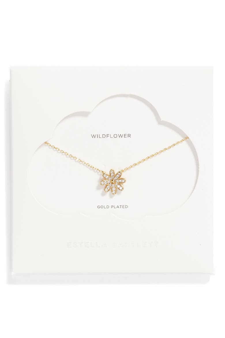 Spring Daisy Pendant Necklace, Alternate, color, GOLD