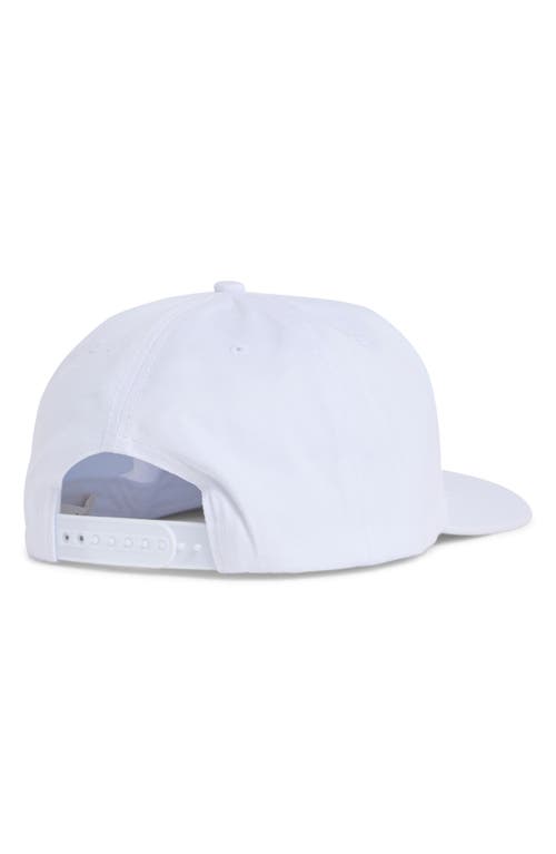 Quiet Golf Logo Embroidered Adjustable Cotton Ball Cap In White