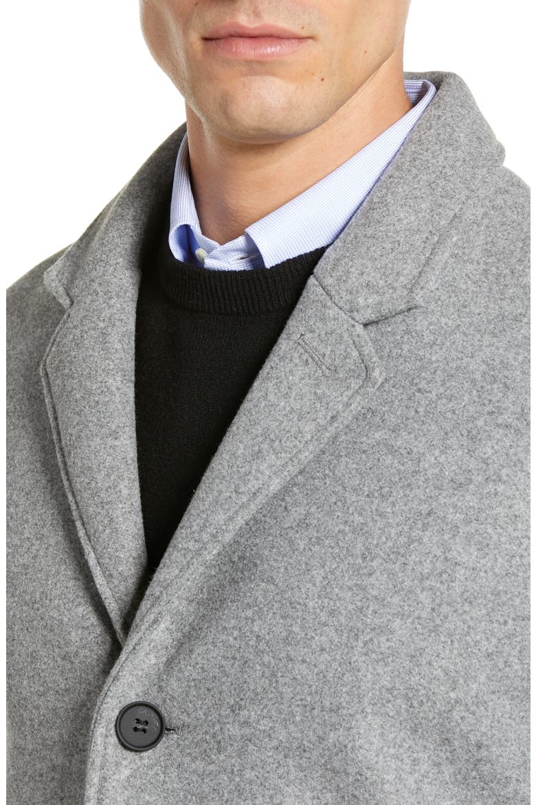 Regular Fit Stretch Wool Coat, Alternate, color, LT GREY