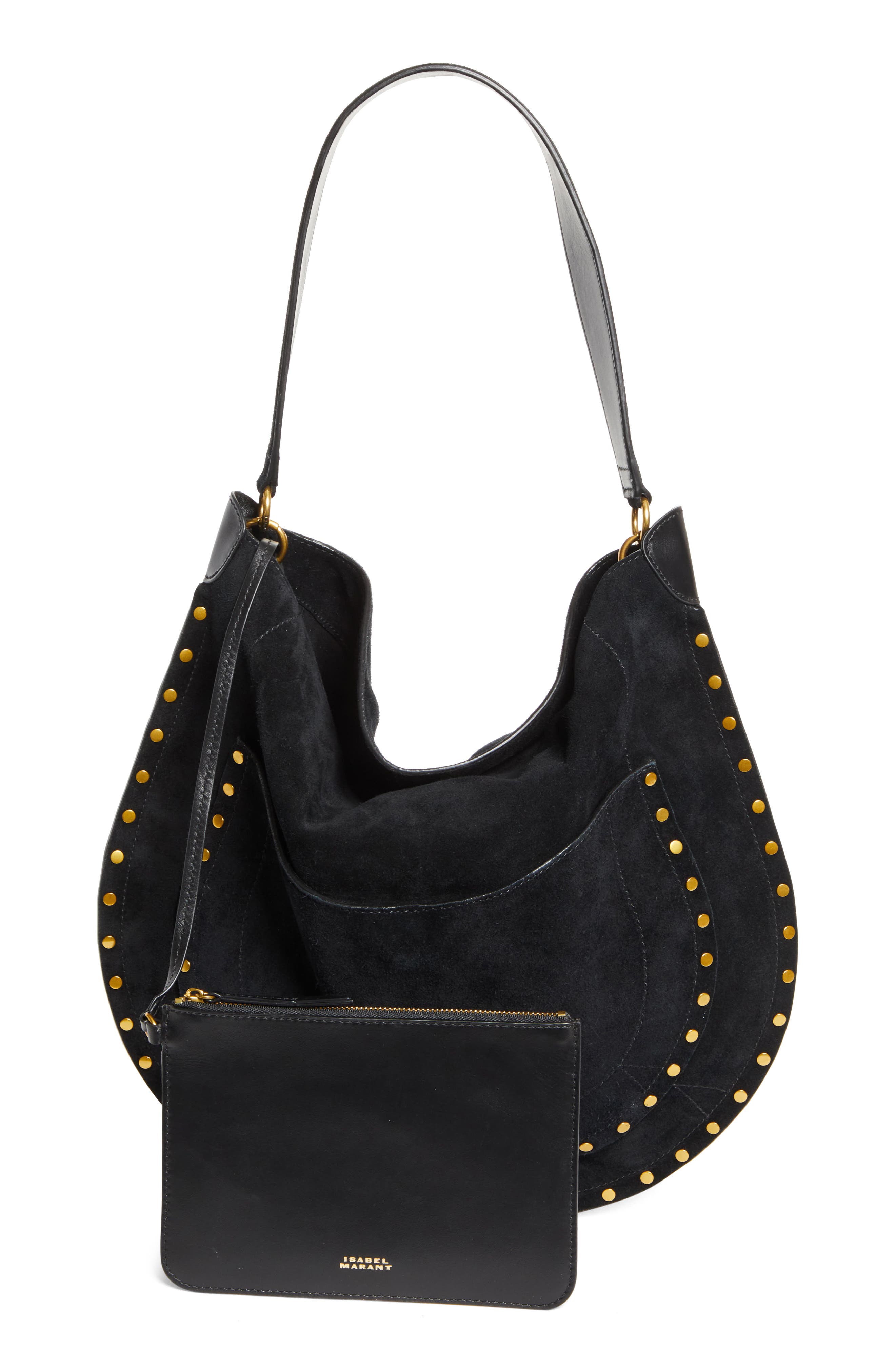 Oskan Suede Hobo Bag, Alternate, color, DARK MIDNIGHT