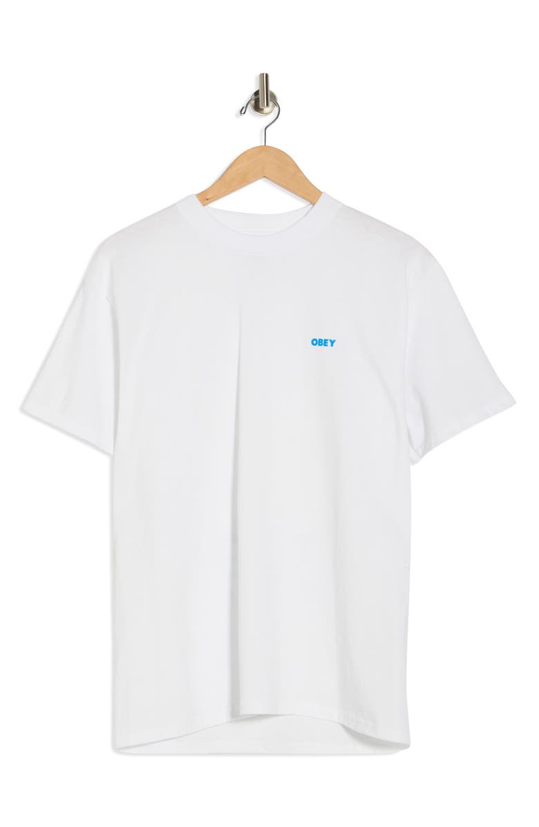 Obey Icon Logo Graphic T-Shirt, Alternate, color, White