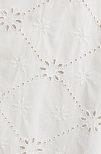 Cassidy Long Sleeve Organic Cotton Eyelet Minidress