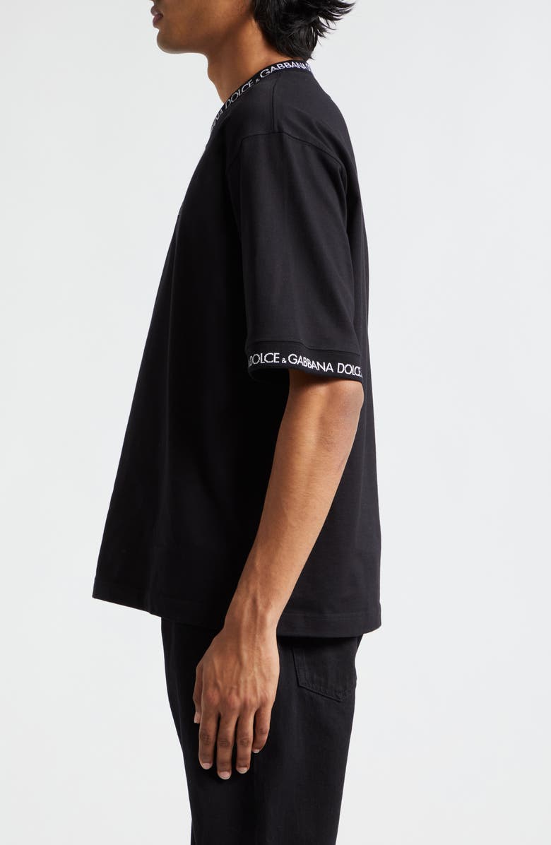 Dolce&Gabbana Logo Tape Oversize T-Shirt, Alternate, color, 
