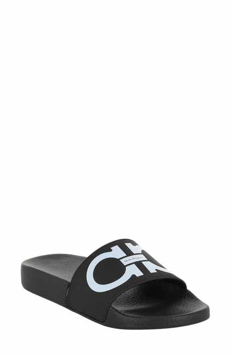 FERRAGAMO Groovy Gancini Slide Sandal