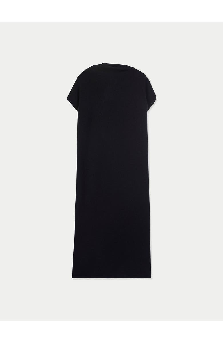 Gobi Cashmere Cashmere Tie-Neck Dress, Alternate, color, Black