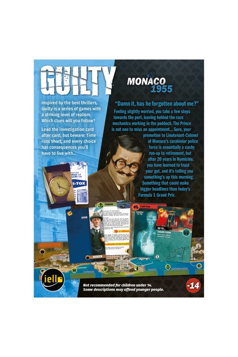 Guilty Monaco 1955 Cooperative Deduction Game, Ages 14+, Alternate, color, Multicolored