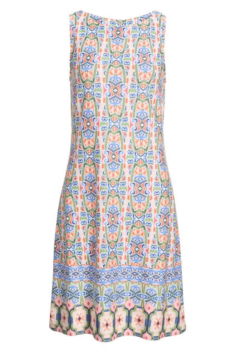 Darcy Tile Print Ponte Sheath Dress, Alternate, color, PEACH BLOSSOM