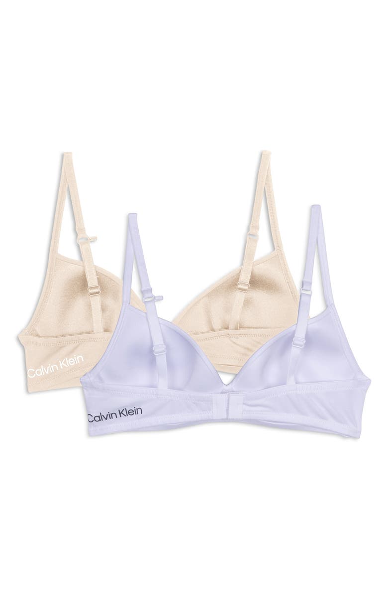 Calvin Klein Kids' Softie Cup Bralettes - Pack of 2, Alternate, color, Nud/Wht