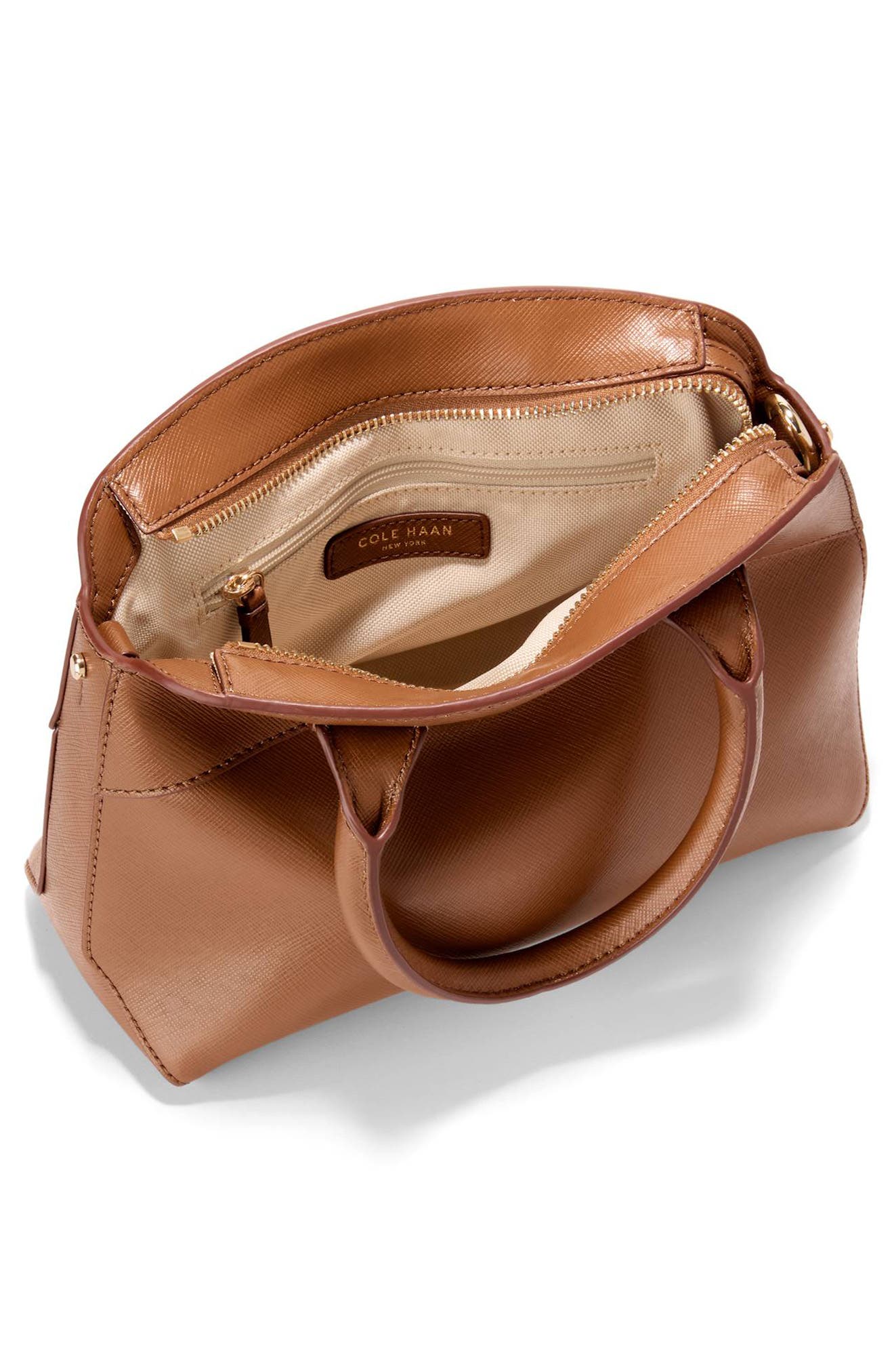 The Lady Small Satchel Bag, Alternate, color, NEW CARAMEL