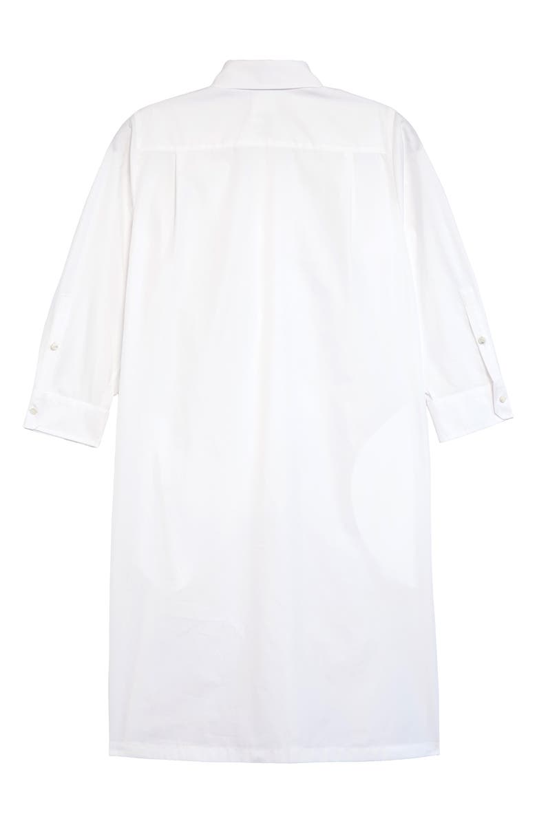 Max Mara Cinque Ruffle Poplin Shirtdress, Alternate, color,