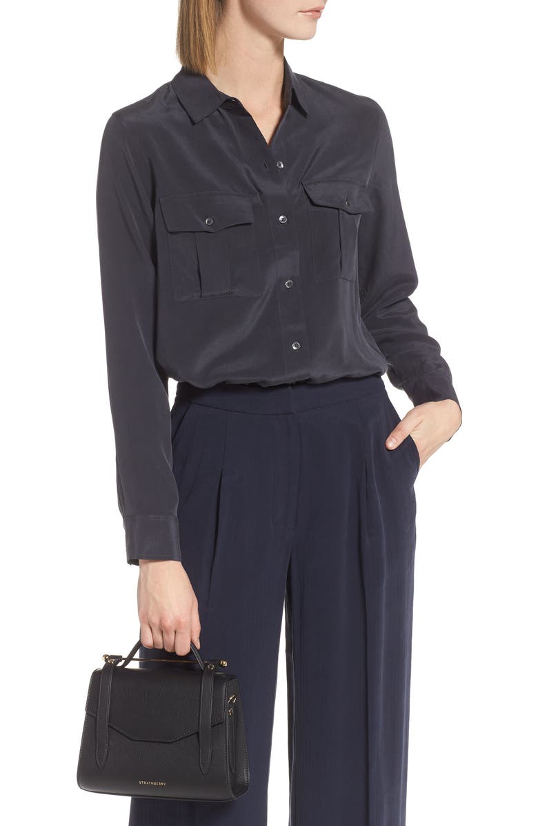 Strathberry Mini Allegro Calfskin Leather Tote, Alternate, color,