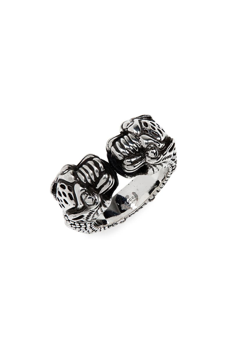 Gucci Tiger Heads Ring, Main, color, 