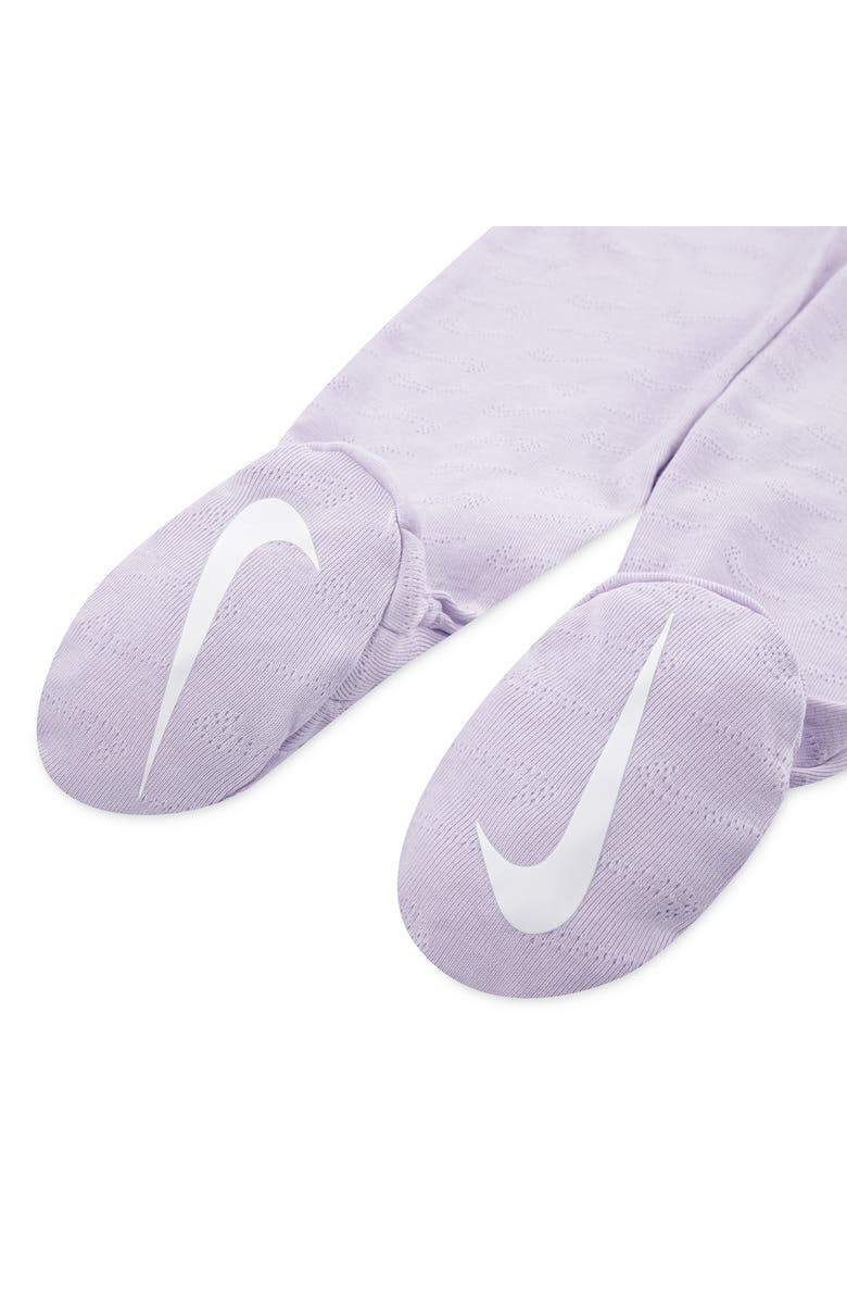 Nike Swoosh Logo Pointelle Footie, Alternate, color, Doll