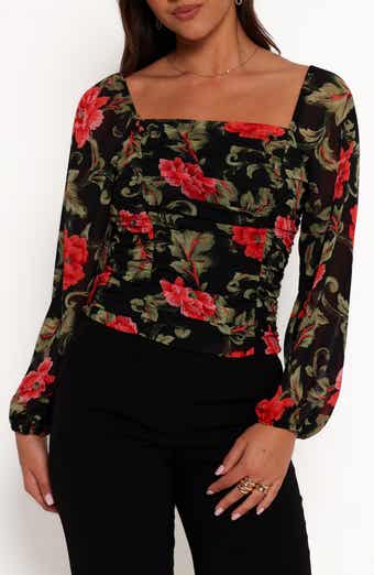 Petal & Pup Maia Floral Ruched Top