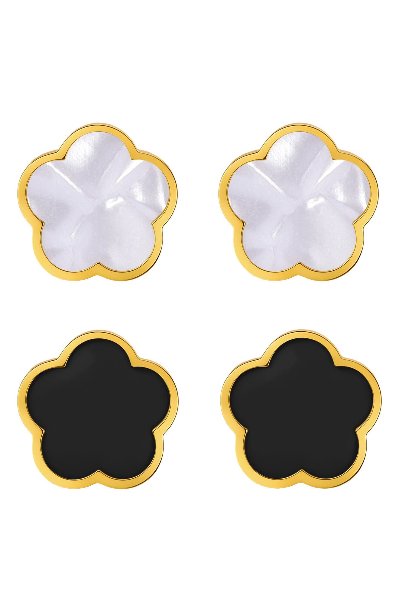 Set of 2 Flower Stud Earrings