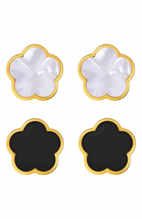 Set of 2 Flower Stud Earrings