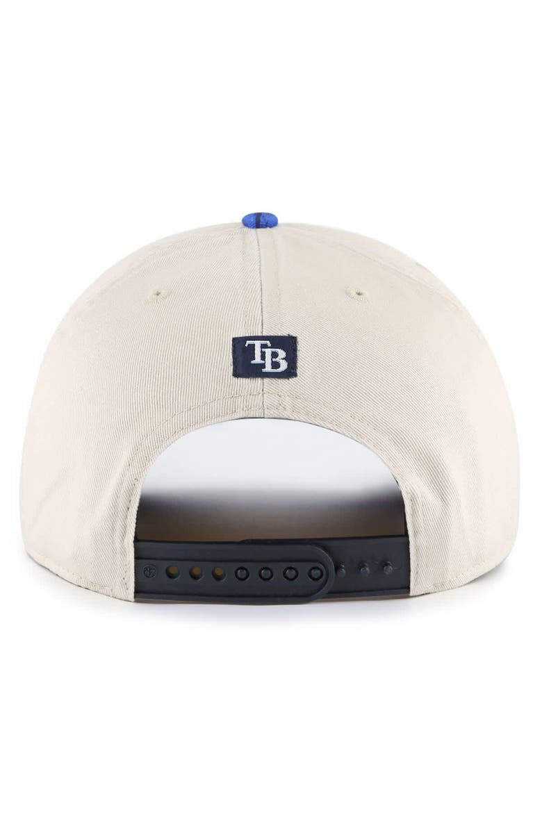 '47 Men's '47 Cream/Navy Tampa Bay Rays Fiji Rope Hitch Adjustable Hat, Alternate, color, 