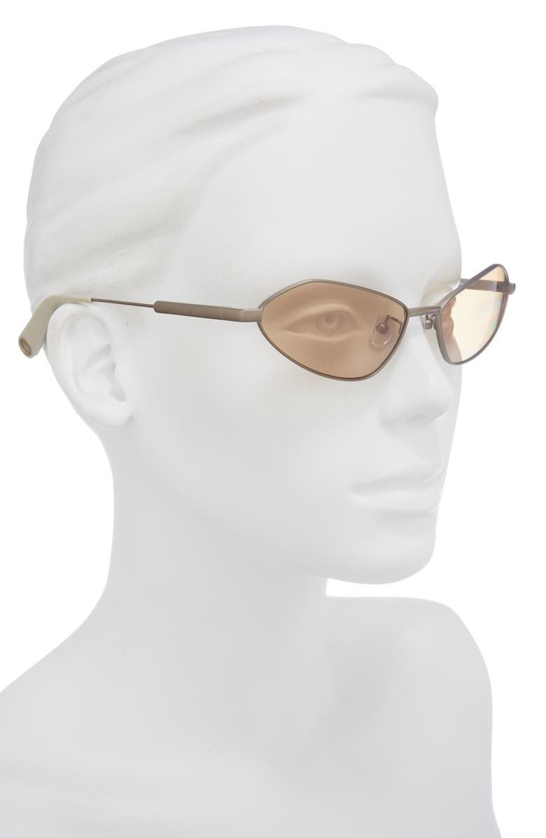 Jacquemus Bambino Geometric Sunglasses, Alternate, color, Gold
