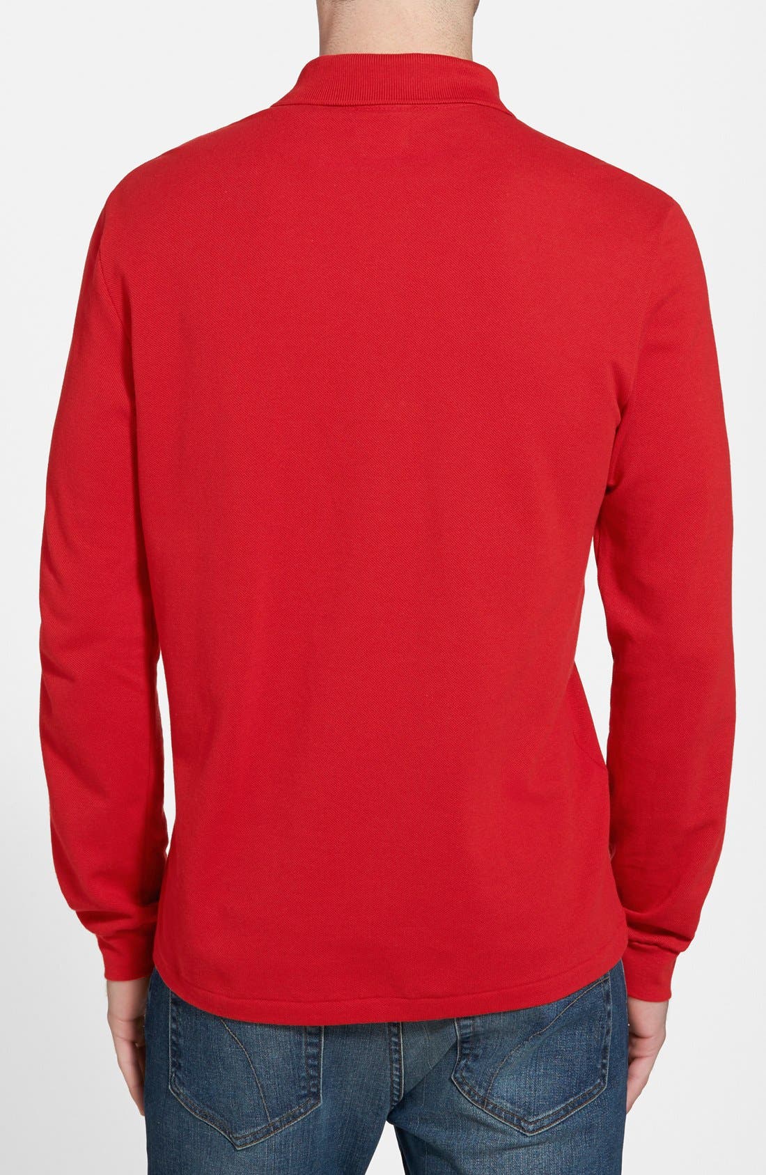 Regular Fit Long Sleeve Pique Polo - image 2
